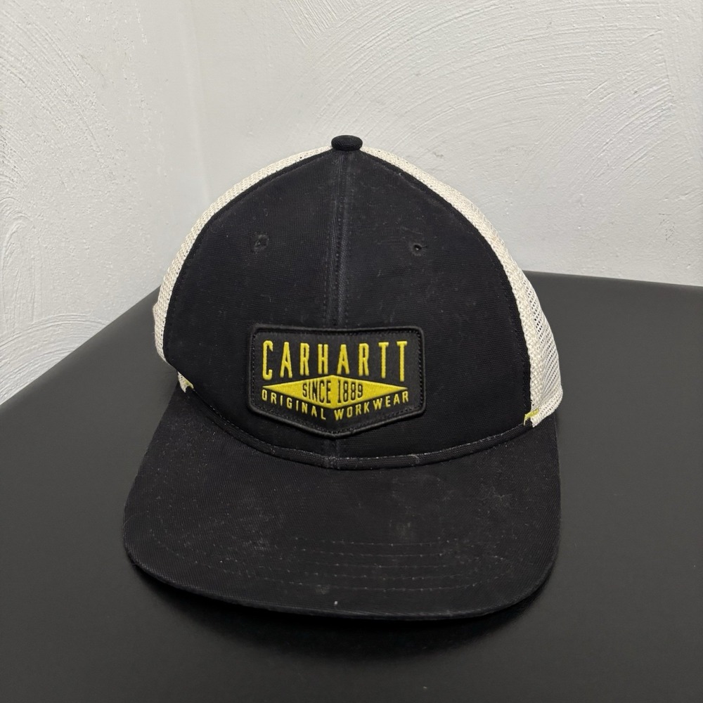 CARHARTT CANVAS WORKWEAR PATCH Trucker Hat Mens Cap Black/White One‎ Size Style